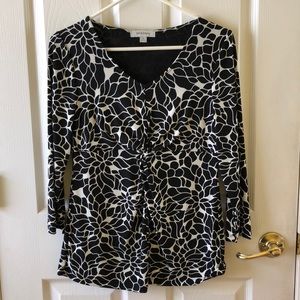 Merona Women’s Top M Black & White Spandex Liner